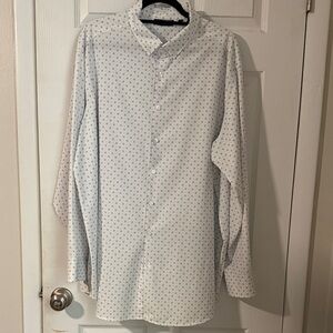 Murano White and Black Patterned Casual Shirt (Big Man)